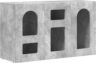 vidaXL Aparador Gris Concreto 100 X 35 X 59 Cm Madera De Ingenier&iacute;a Vidaxl