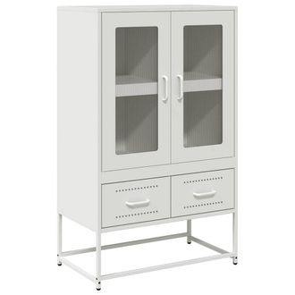 Berkfield Home Highboard White 68x39x111.5 cm Steel