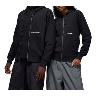 Nike Jordan Air Jordan x Awake NY Full-Zip Fleece Relaxed Fit Hoodie Black IB7288-010