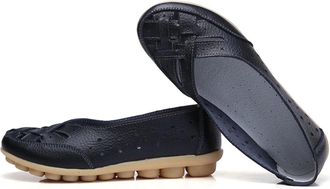 Generic Orthopedic Loafers for Women Slip-On Cutout Sandals Breathable Non-Slip Work Casual Nurse Shoes Round Toe Moccasins Wild Driving Flats Soft Walking Bo