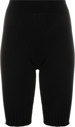 Fabiana Filippi high-waisted knee-length shorts - women - Viscose/Polyester - 44 - Black