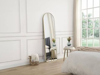 Vente-Unique Metal Arch Mirror - W. 50 X H. 170 Cm - Gilded - MAILEN in Gold