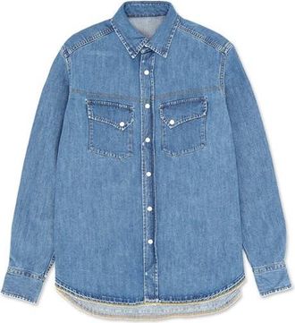 Fortela Pasadena Denim Shirt in Bleach Wash at Nordstrom, Size Xx-Large Eu