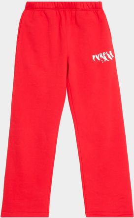 Purple Men & apos;s Heavyweight Fleece Track Pants
