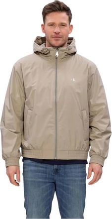 Calvin Klein Heren, Jassen, Beige, Maat: 2XL Poliester