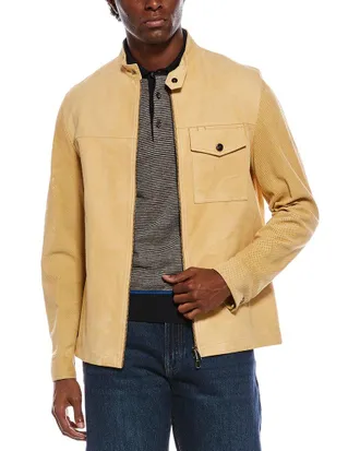 Isaia Suede Leather Jacket