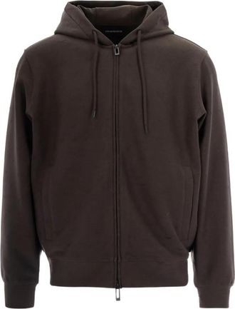 Emporio Armani Beige Solid Hoodie