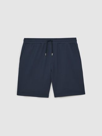 Reiss Airforce Blue Textured Drawstring Shorts, Xxl