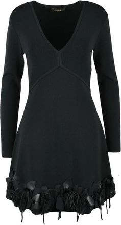 Twinset Abito in maglia svasato - Dames - Korte kleedjes - Zwart - M - Kleedjes