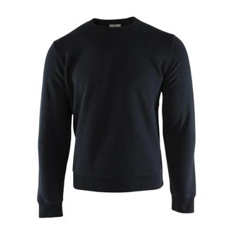Woolrich Logo Script Crewneck - male - Woolrich - Sweatshirts - Blue - S - Sweatshirts & Hoodies