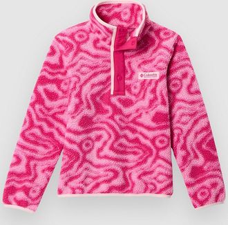Columbia Helvetia II Printed Snap Kids Half-Zip Fleece Trui roze