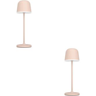 Loops 2 PACK Stylish Sandy Finish Table Lamp for Modern Indoor Home D&eacute;cor in Nude