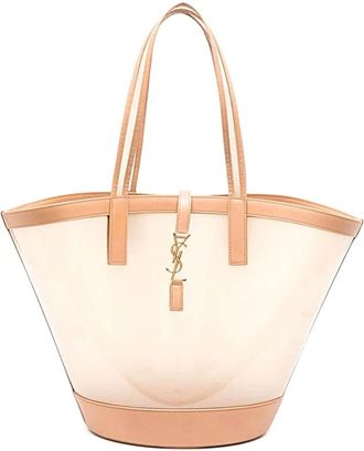 Saint Laurent Shopping Bags, female, Beige, ONE SIZE, Borse Tote