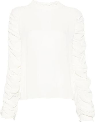 Twin-Set puffed-sleeve blouse - women - Viscose - 44 - White