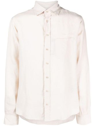 Sease button-up hemp shirt - men - Hemp - M - Neutrals