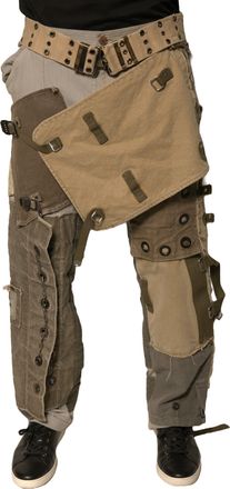 Dolce & Gabbana Multicolor Reconstructed Flight Cargo Mens Pants