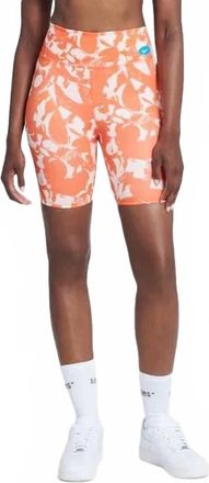 Nike Womans Luxe Icon Clash Bike Shorts In Orange