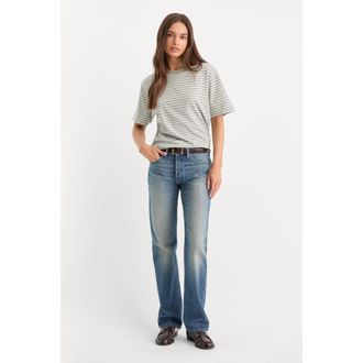 Good American Womens Vintage Straight Jeans | Indigo, Size 14 | Good American by Khlo&Egrave; Kardashian