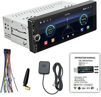OEM Reproductor Mp5 Para Coche De 6,86 Pulgadas, 1 Din, Pantalla Port&aacute;til, Navegaci&oacute;n, Carplay Inal&aacute;mbrico, Android Auto, 2+64 Gb
