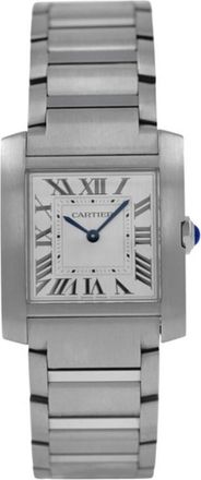 Cartier Pre-owned Cartier Tank Francaise Quartz Silver Dial Ladies Watch WSTA0074