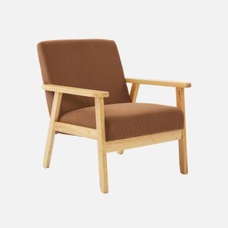 Sweeek Sill&oacute;n Escandinavo De Madera Y Pana