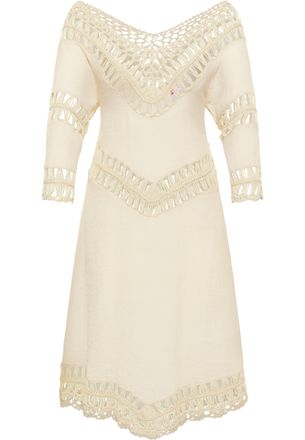 Izia Tuniekjurkje mini met gehaakt gedeelte Dames wolwit