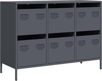 vidaXL Sideboard Anthracite 101.5x39x73.5 cm Cold-rolled Steel Vidaxl
