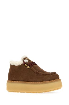 Prada Womens Brown Suede Loafers Cacao Vitello-Ovis Aries Sneaker