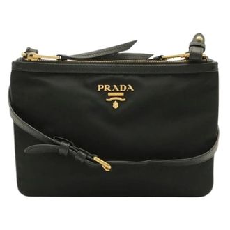 Prada Pre-owned Vintage Nylon Clutch Bag - Dames - Pre-owned - Zwart - Maat: ONE Size Nylon