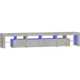 vidaXL TV Cabinet with LED Lights Concrete Grey 230x36.5x40 cm vidaXL