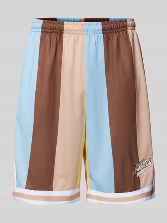 Karl Kani Loose Fit Shorts mit Label-Stitching in Hellbraun, Gr&ouml;&szlig;e XS