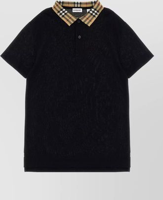 Burberry johane cotton piqu&eacute; polo shirt asymmetrical hem