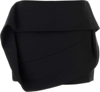 Ferragamo Black Viscose Blend Mini Skirt