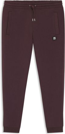 HUGO BOSS Stacked-logo tracksuit bottoms in a cotton blend