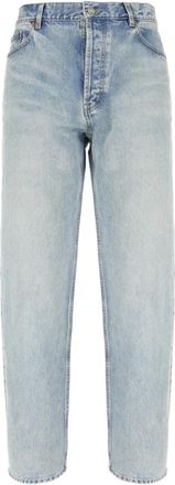 Saint Laurent Straight Jeans, male, Blue, Size: W34 Mick Long Jeans