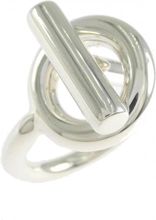 Herm&egrave;s Silver Silver 925 Band Ring (Pre-Owned)