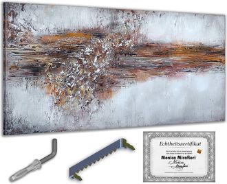 OEM Monica Mirafiori I 100% Handgemalt I Gem&auml;lde Absorci&oacute;n I 140x70cm Gem&auml;lde Handgemalt Acr&iacute;lico Gel Sehr Gro&szlig;es Acrylbild I Moderne Kunst I Kunstbilder