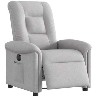 vidaXL Sill&oacute;n Reclinable El&eacute;ctrico De Tela Gris Nube Vidaxl