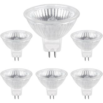 OEM Lampada Alogena Gu5.3 35w 12v, 400lm Bianco Caldo 2700k, Dimmerabile, Faretto Alogeno Mr16, Confezione Da 6