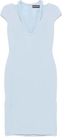 DAVID KOMA Abito midi in cady - Blu