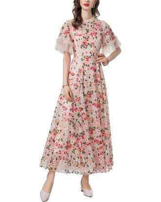 Burryco Burryco Short Sleeve Maxi Dress