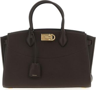 Ferragamo Brown Studio Soft Large Tote