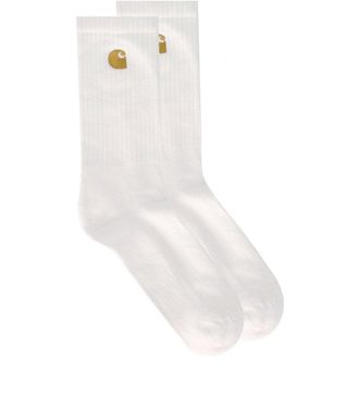 Carhartt Work in Progress CALZE CHASE BIANCHE CARHARTT WIP