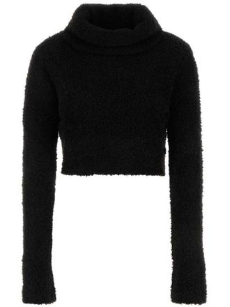 Saint Laurent brushed-finish jumper - women - Acrylic - M - Black