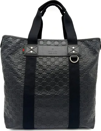 Gucci Black Leather Tote Bag (Pre-Owned)