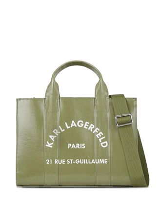 Karl Lagerfeld Rue St-Guillaume tote bag - women - Cotton/Polyurethane - OS - Green