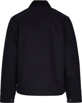Carhartt Work in Progress Mens Jacket Detroit Black Canvas Cotton Dearborn