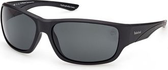 Timberland TB00084 Polarized 02D Mens Sunglasses Black Size 64