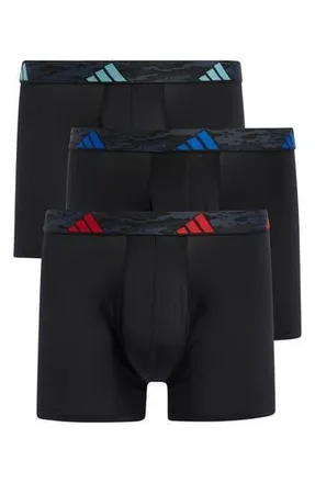 adidas Microfiber 3-Pack Boxer Briefs in Black/Royal Blue/Scarlet at Nordstrom Rack, Size X-Large