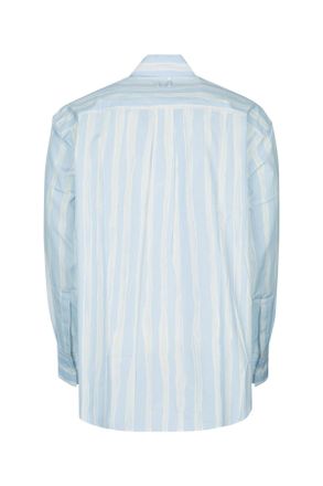Jacquemus Mens La Chemise Camargue Bluebeigegouacheprint Principal:cotton Camicie Shirt
